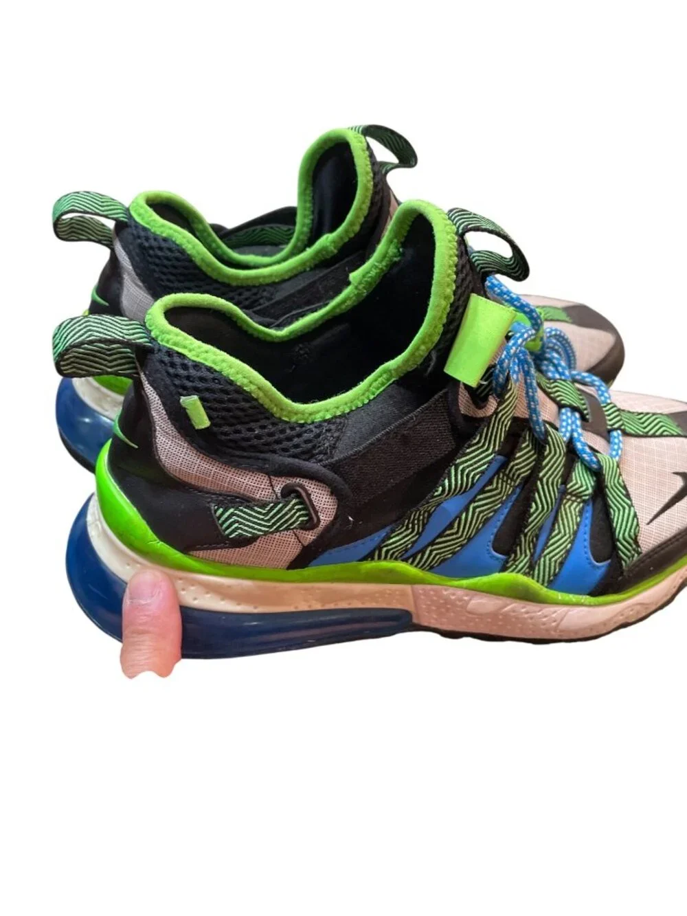 Nike Air Max mens green blue 270 Bowfin Sprite lowtop sneakers sz 8.5 SKU 10-478